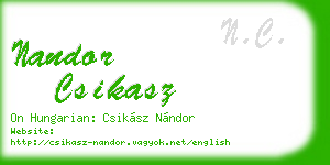 nandor csikasz business card